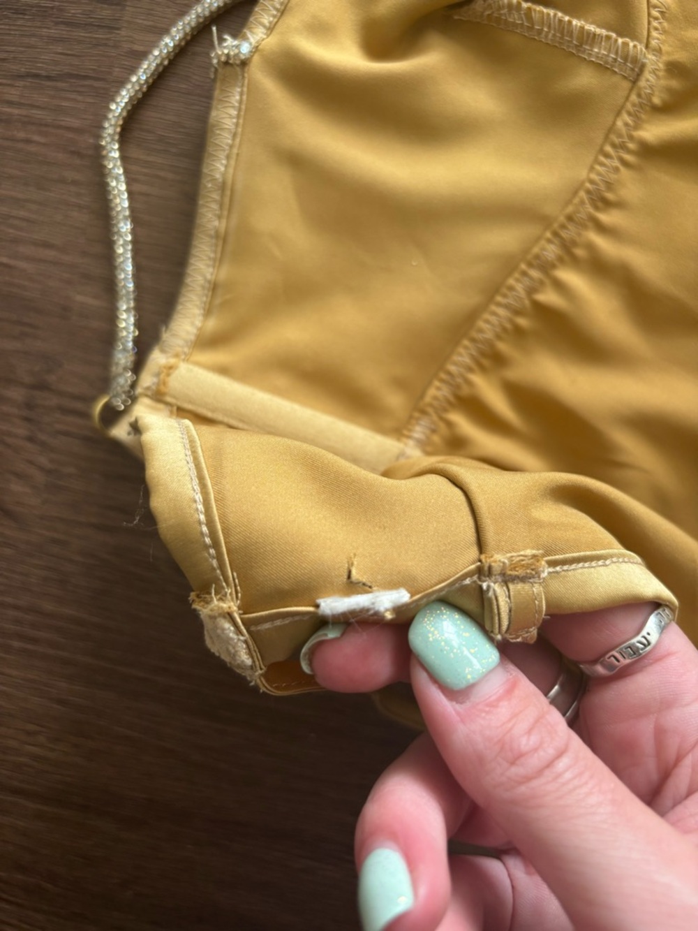 For Love and Lemons Glitter Slip Dress In Gold - Picture 6 of 8